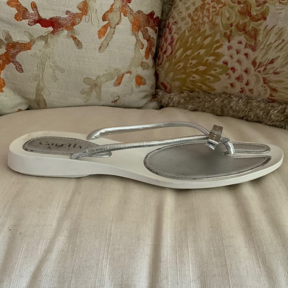 ColeHaan Silver/White “Bikini” Sandal Fun Feminine - Picture 6 of 13
